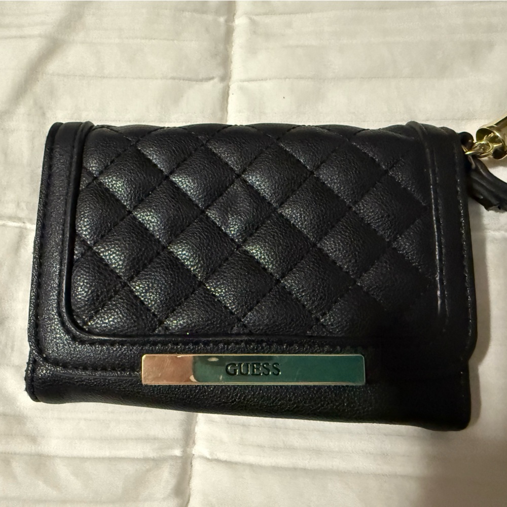 Guess Black Quilted Wallet